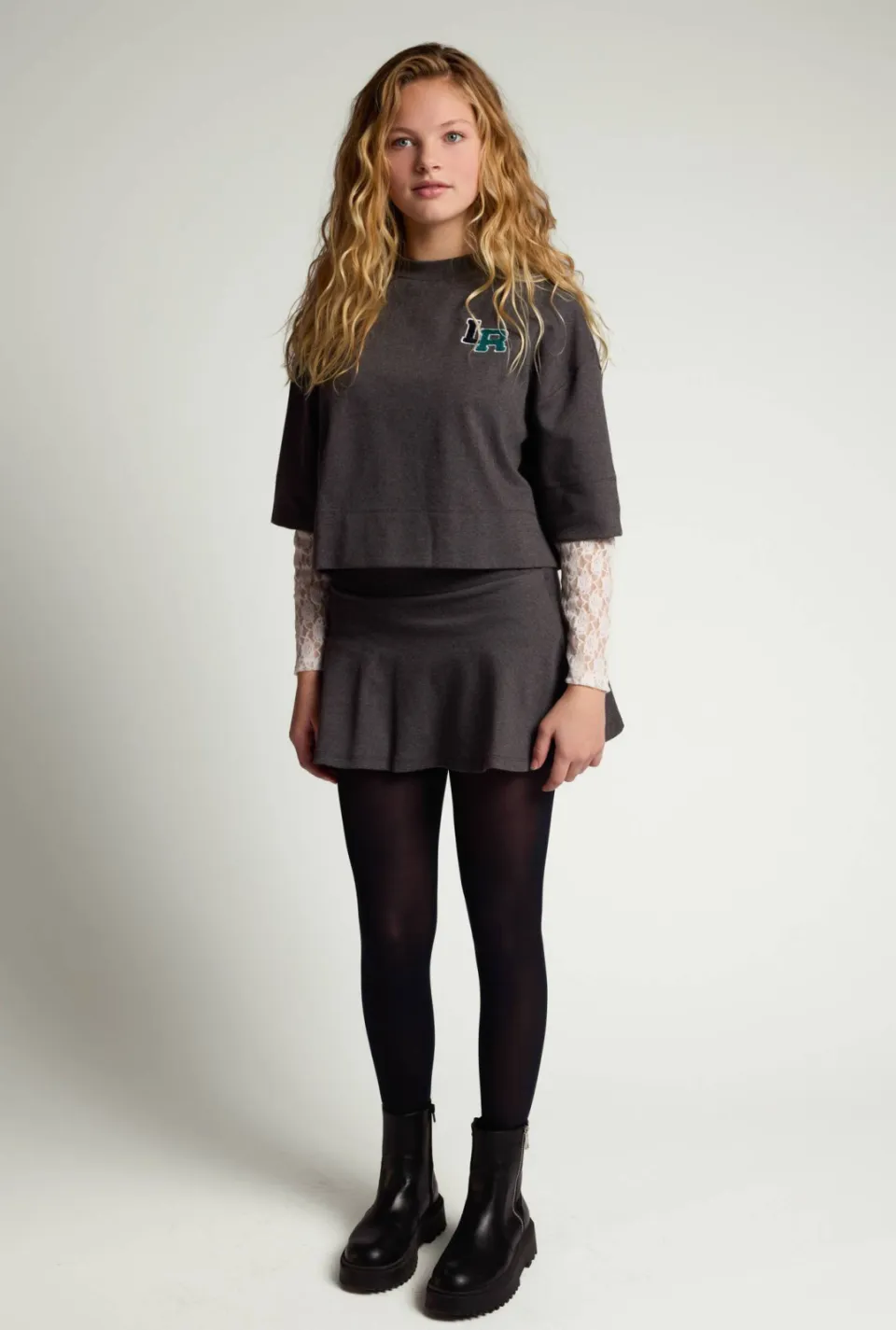 LOOXS 10sixteen rechtvallende longsleeve grijs