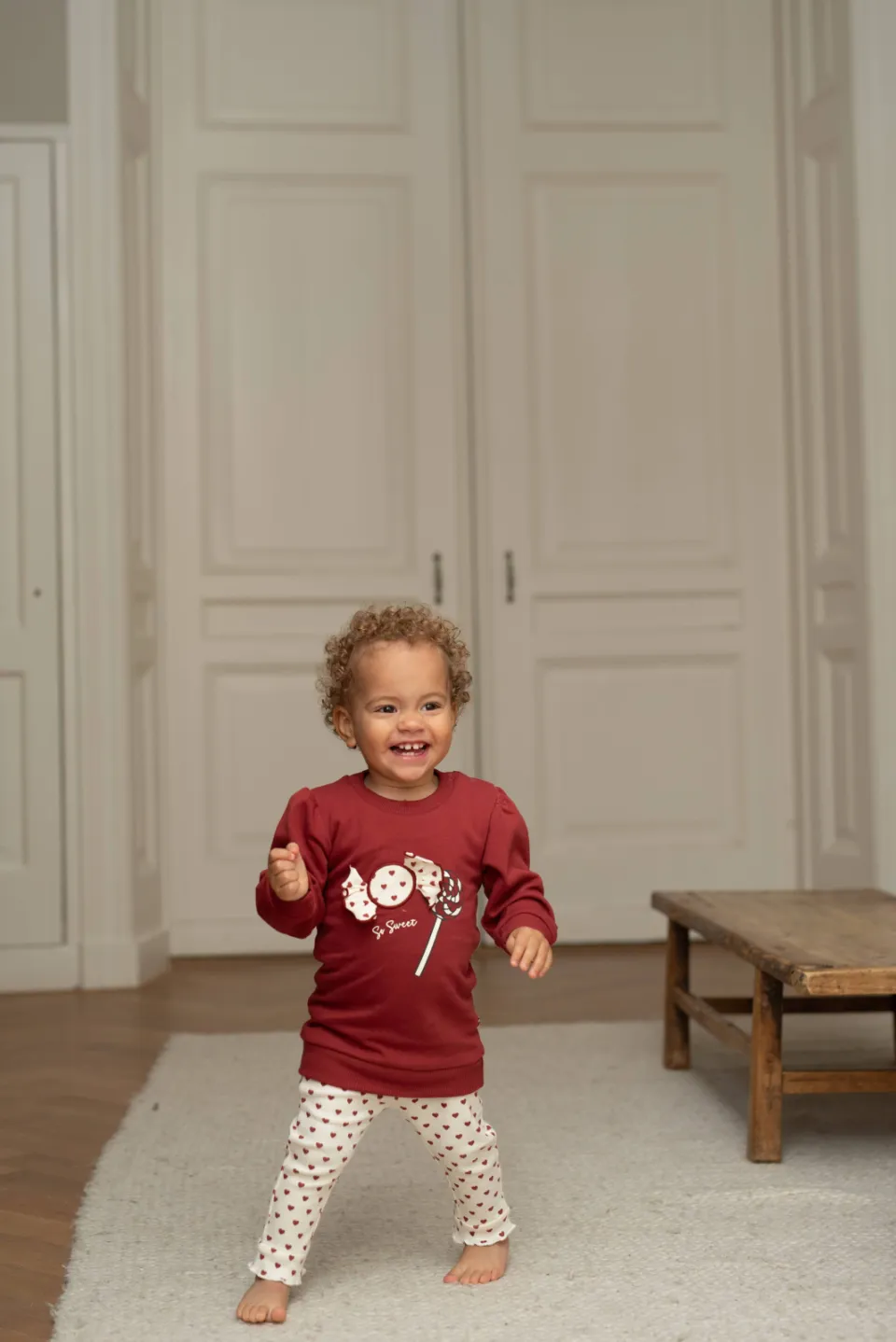 Dirkje sweatjurk rood