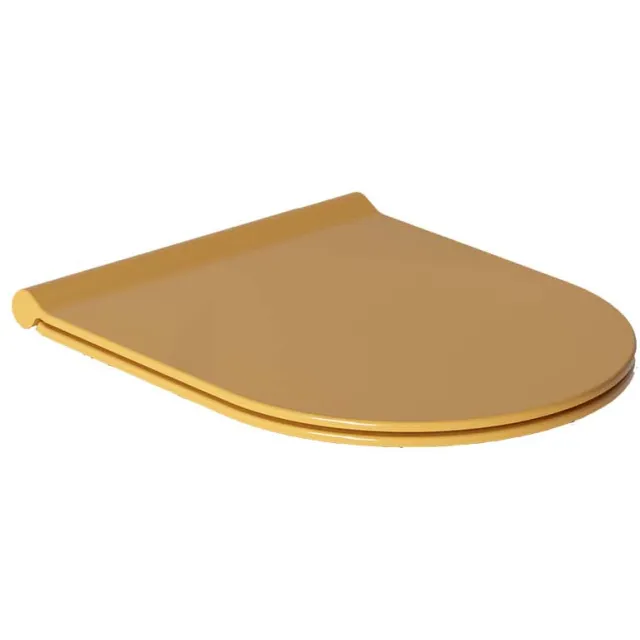 Toiletzitting Salenzi Form Slim met Softclose Glans Geel