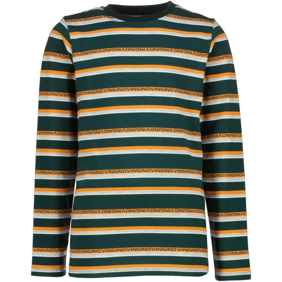 Vingino gestreepte pyjama scarab green, foto 2