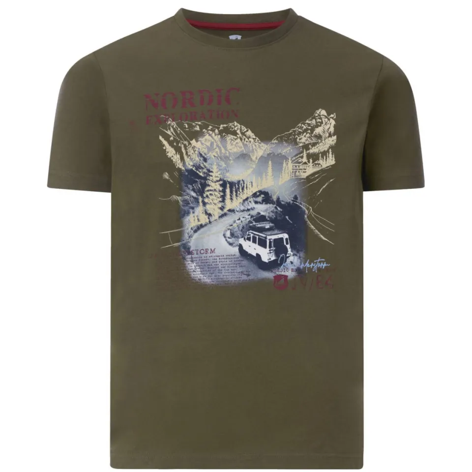 Jan Vanderstorm T-shirt olijf, foto 2