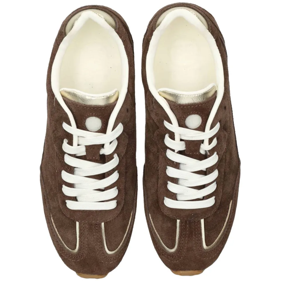 Poelman Tiffy suède sneakers donkerbruin, foto 4