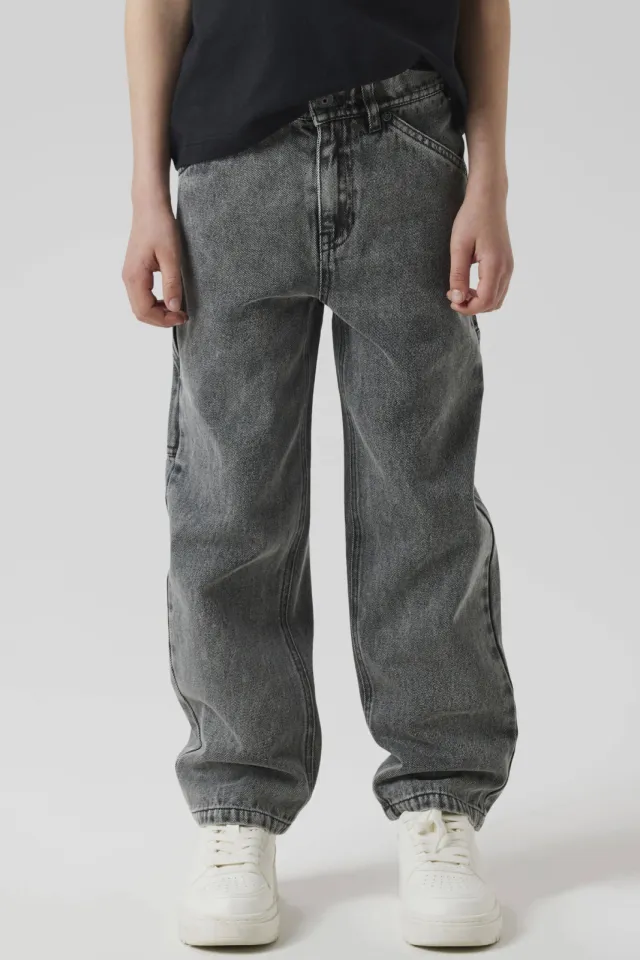 NAME IT KIDS straight fit jeans medium grey denim, foto 3