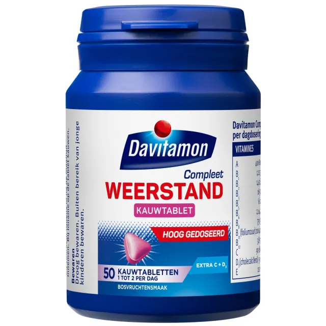 Davitamon Compleet Weerstand hoog gedoseerd kauwtabletten