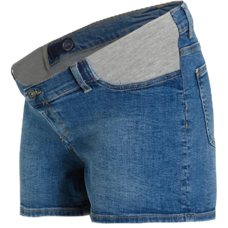 LOVE2WAIT low waist zwangerschapsshort stonewashed blauw, foto 2