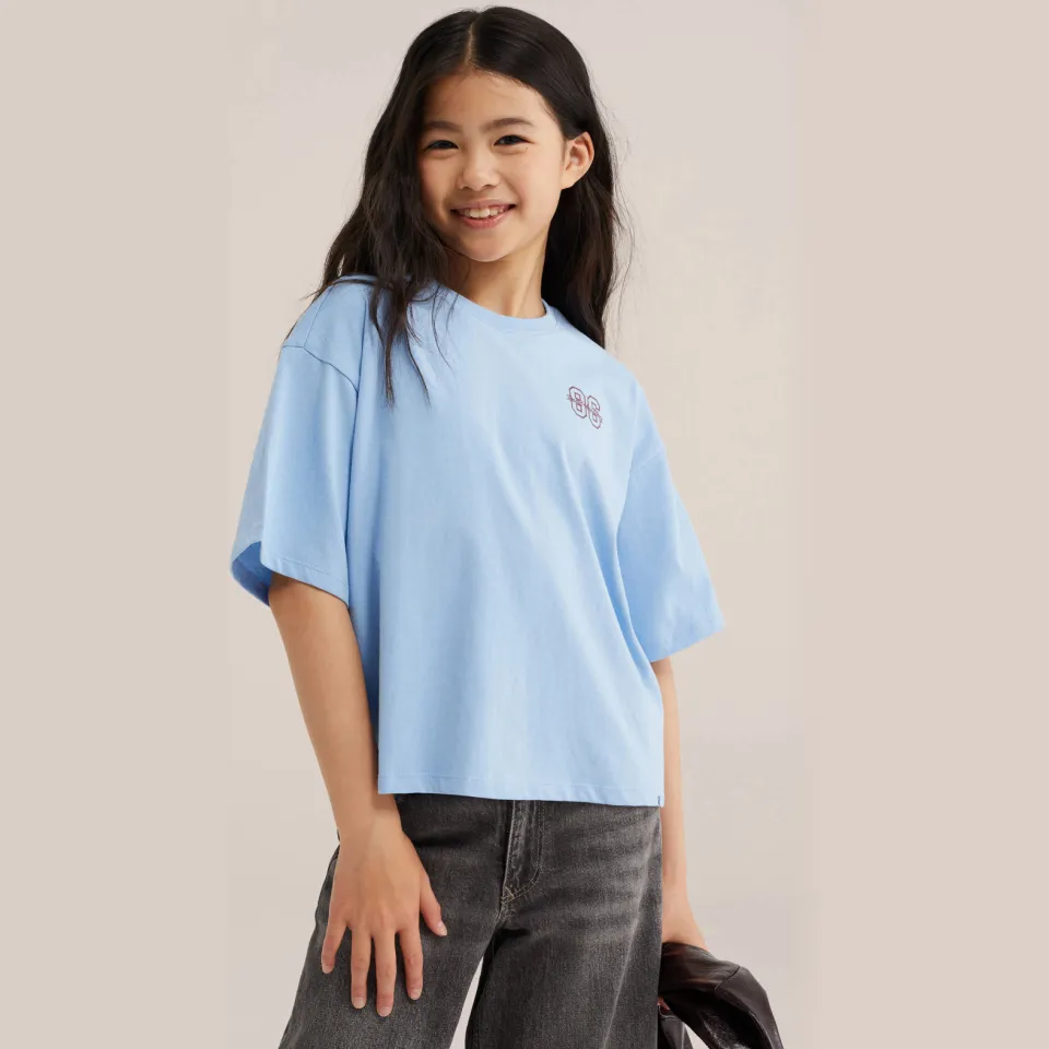 WE Fashion T-shirt met backprint lichtblauw, foto 5