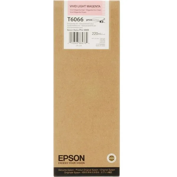 Epson T6066 (C13T606600) Inktcartridge Licht-magenta Vivid licht magenta