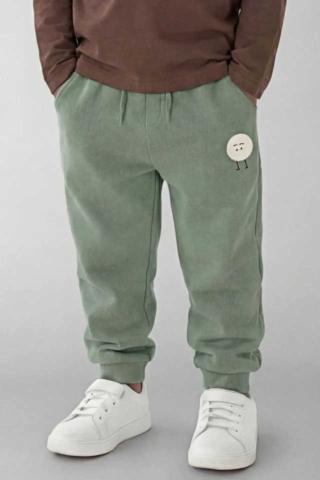 NAME IT MINI joggingbroek met print groen, foto 4