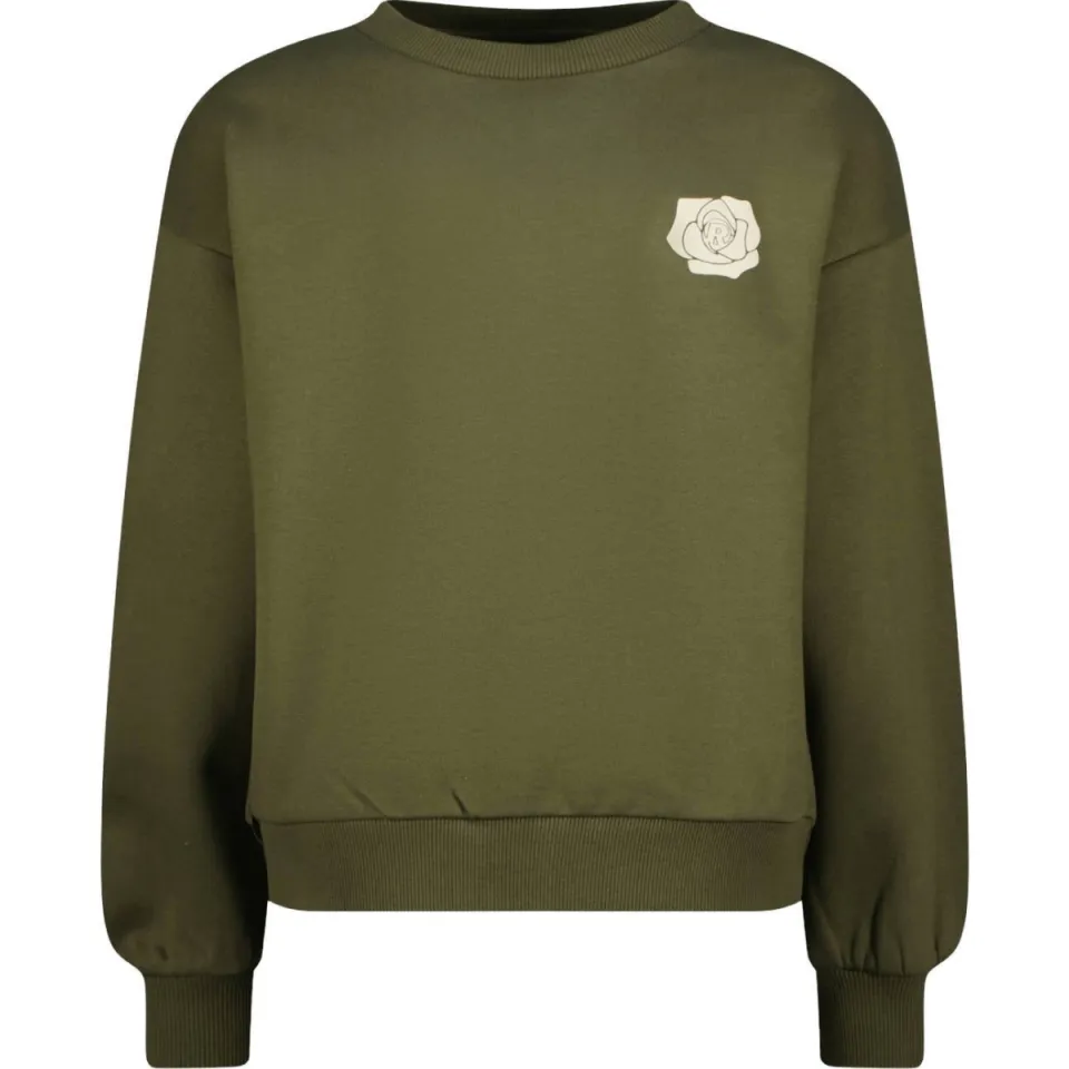 Raizzed boxy sweater met backprint - groen, foto 2