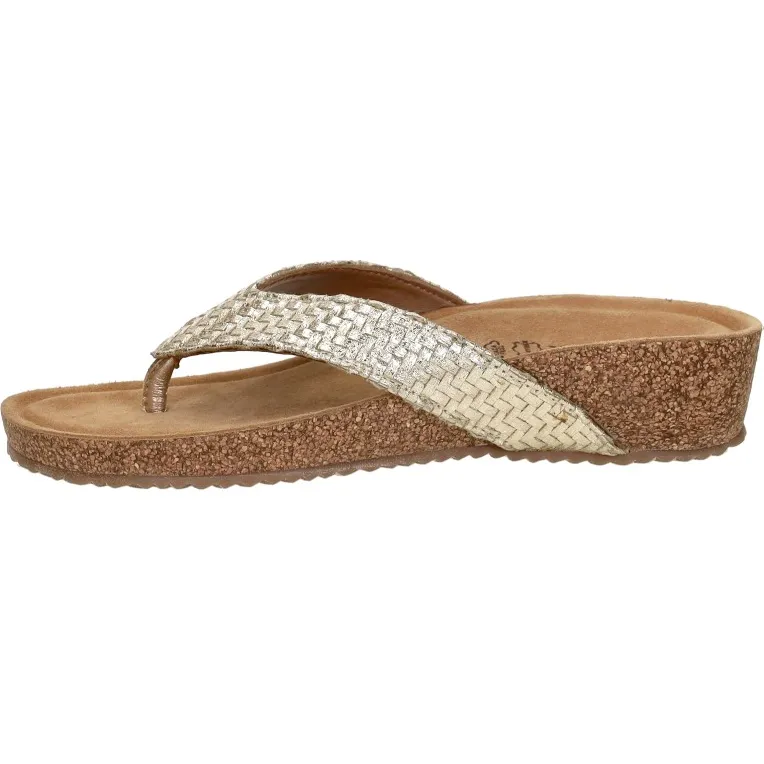 Lazamani Leia Tjoe Wedge slipper goud, foto 2