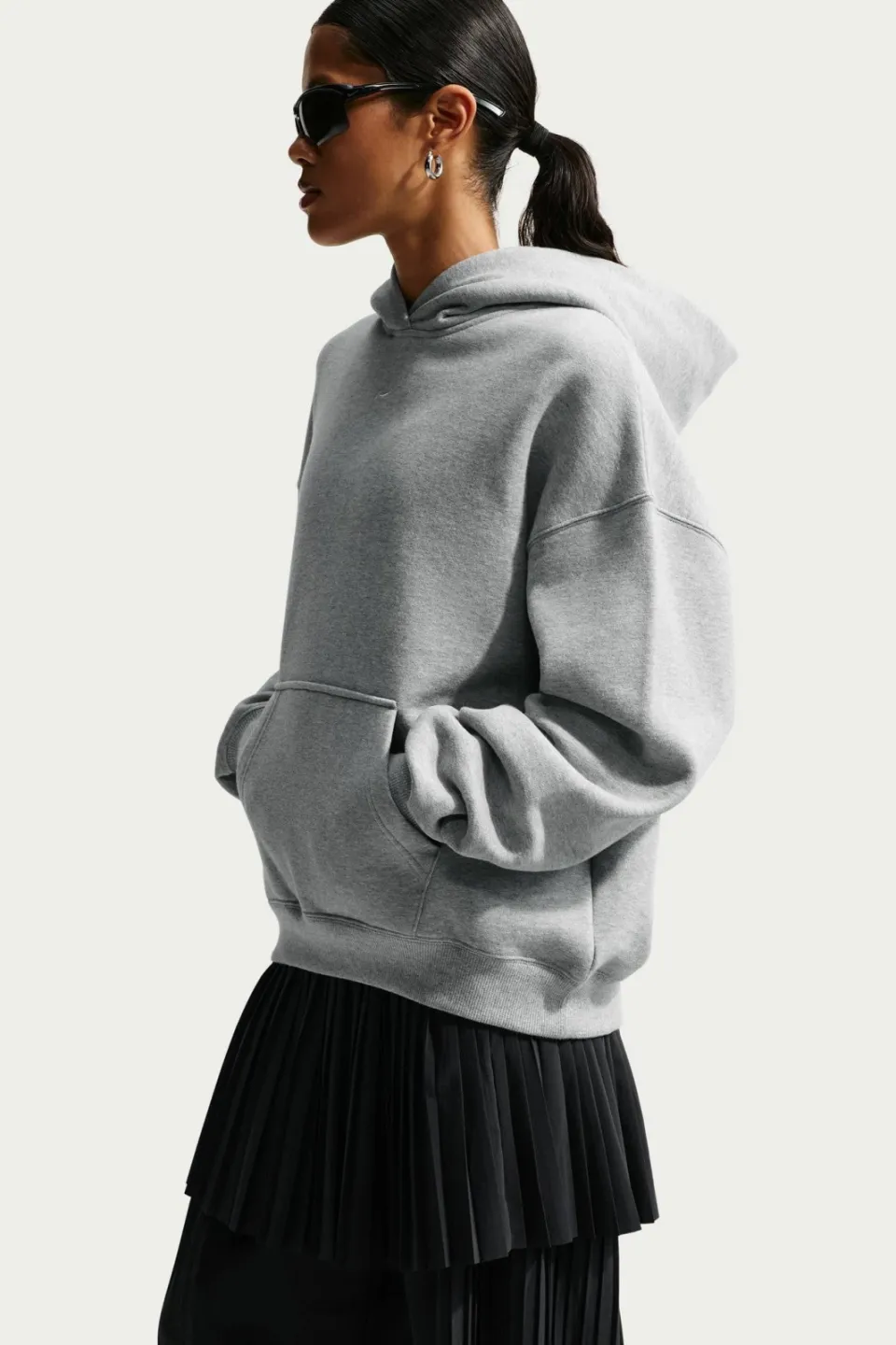 Nike Studio Fleece oversized hoodie - grijs, foto 5