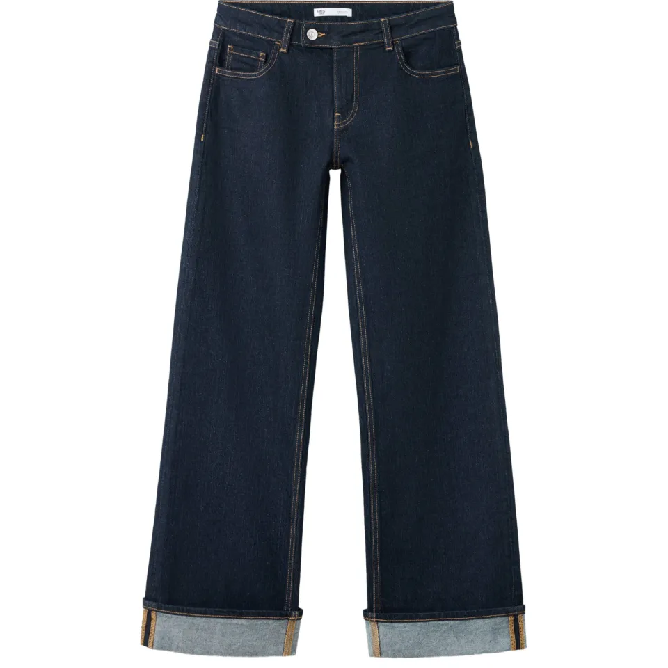 Mango TEEN wide leg jeans - dark blue denim, foto 2