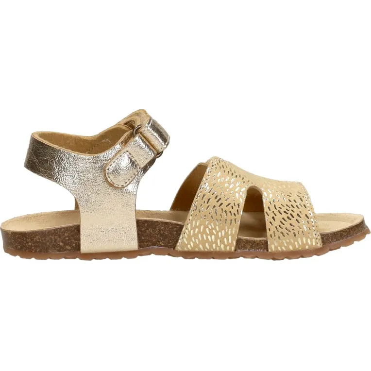 Keq platte sandalen goudkleur