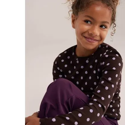 WE Fashion longsleeve met stippen bruin, foto 5