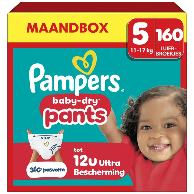 Pampers Baby Dry luierbroekjes maat 5 160 stuks