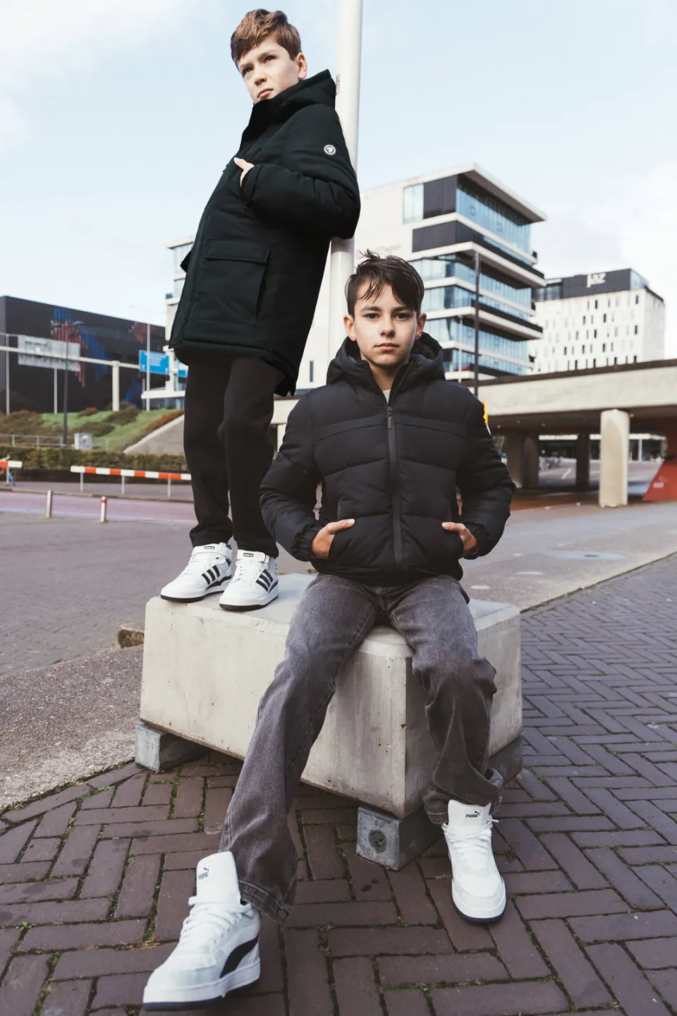 TYGO & vito NextGen gewatteerde winterjas zwart, foto 6