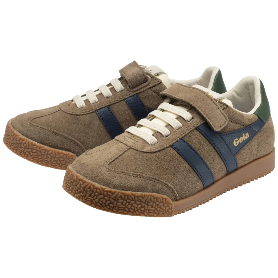 Gola Elan suède sneakers - kaki/donkerblauw/donkergroen, foto 2