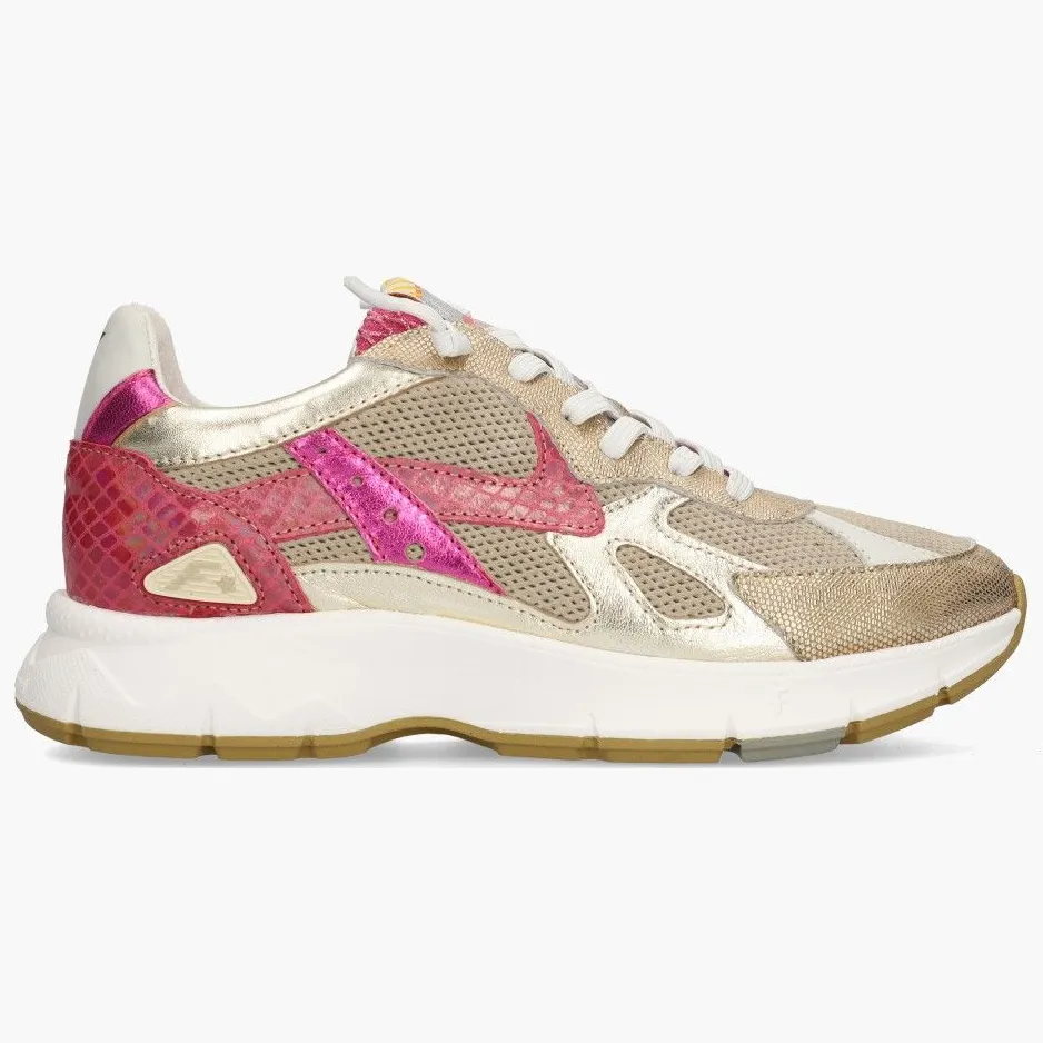 Floris Van Bommel Daysi 05.03 leren sneakers brons/roze, foto 2