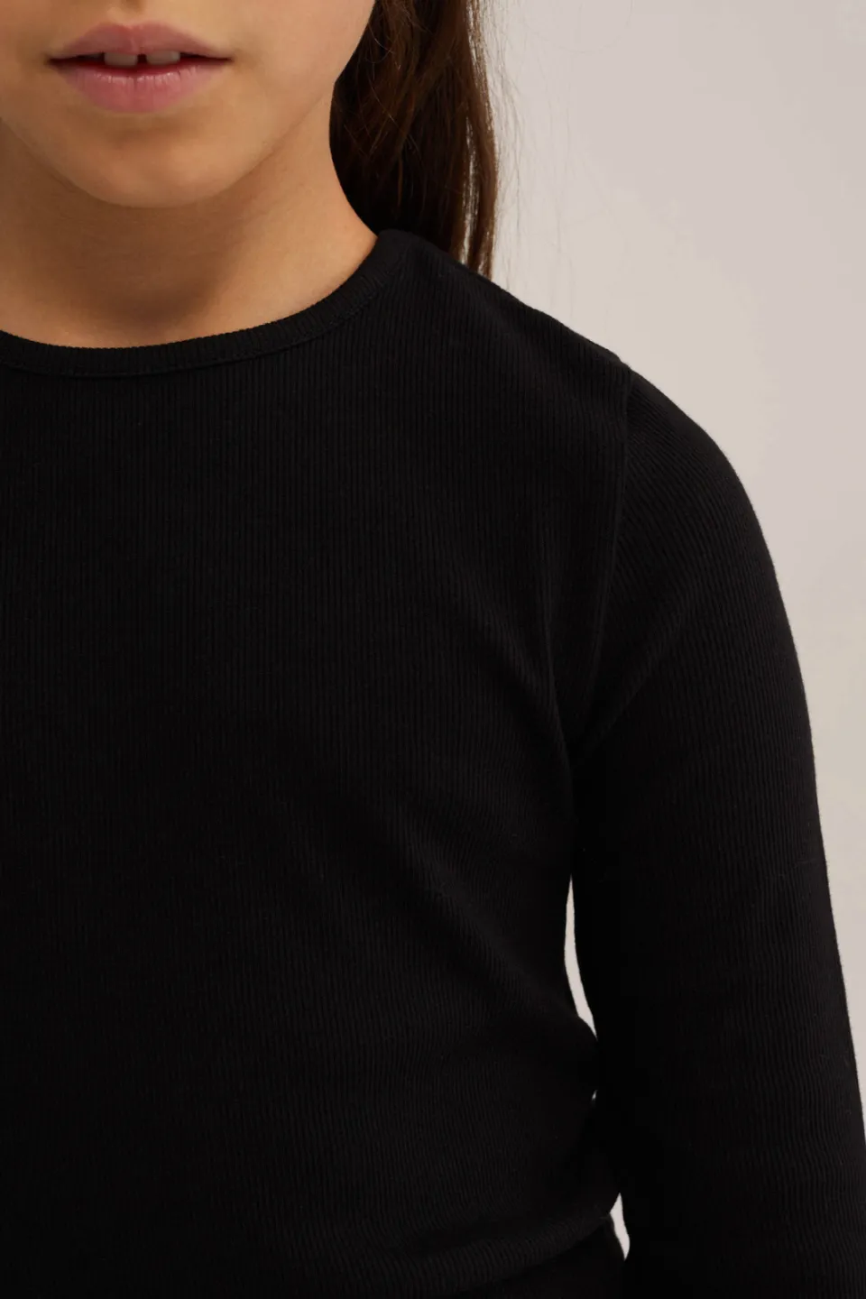 WE Fashion longsleeve zwart stretchkatoen, foto 5