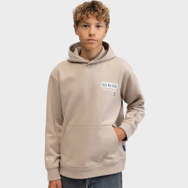 Redefined Rebel hoodie met backprint - beige