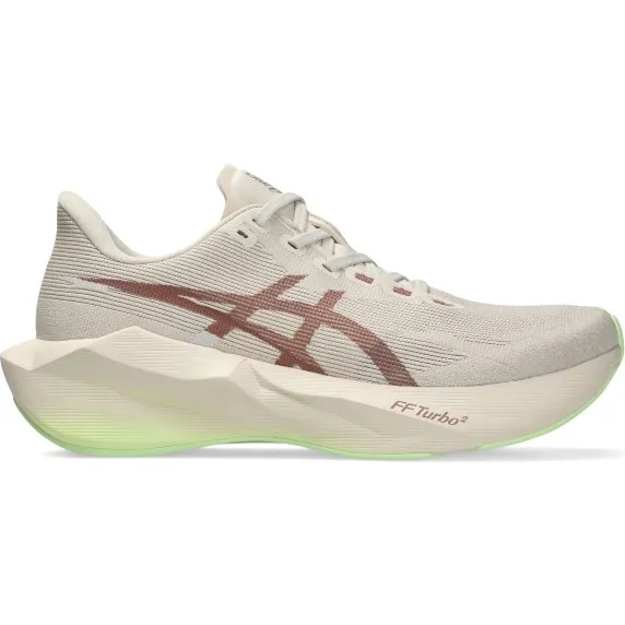 Asics Novablast 6 hardloopschoenen beige pink/geel