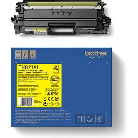 Brother TN-821XLY Toner Cartridge Geel