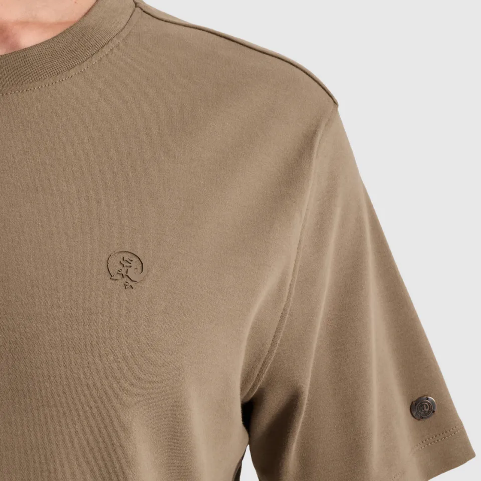 Cast Iron regular fit interlock T-shirt - walnut, foto 8