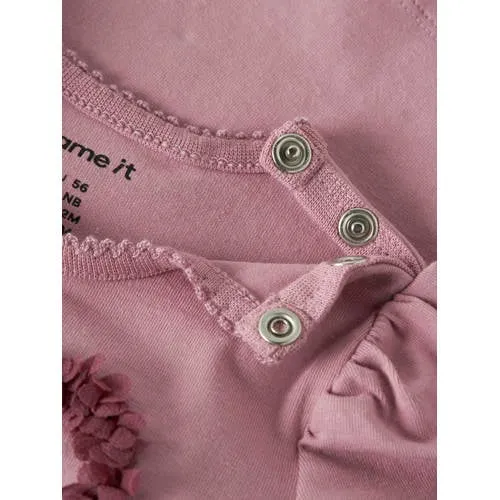 NAME IT baby t-shirt met tekst roze, foto 3