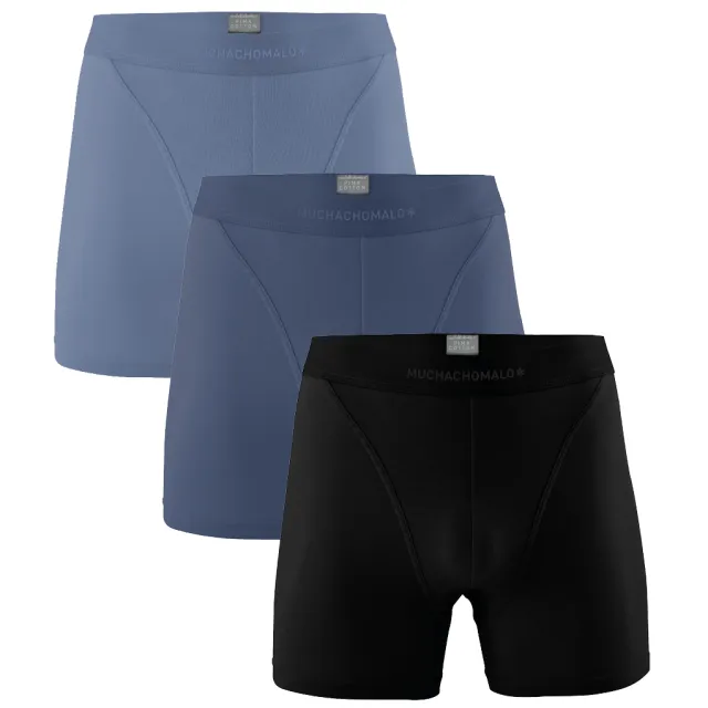 Muchachomalo Heren 3-pack Boxershorts Pima Cotton Veelkleurig