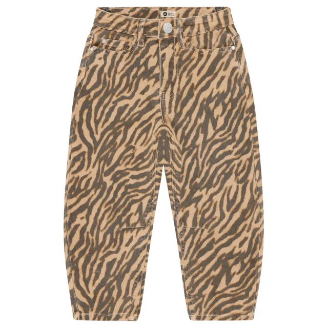 Daily7 barrel jeans met dierenprint - zand, foto 2