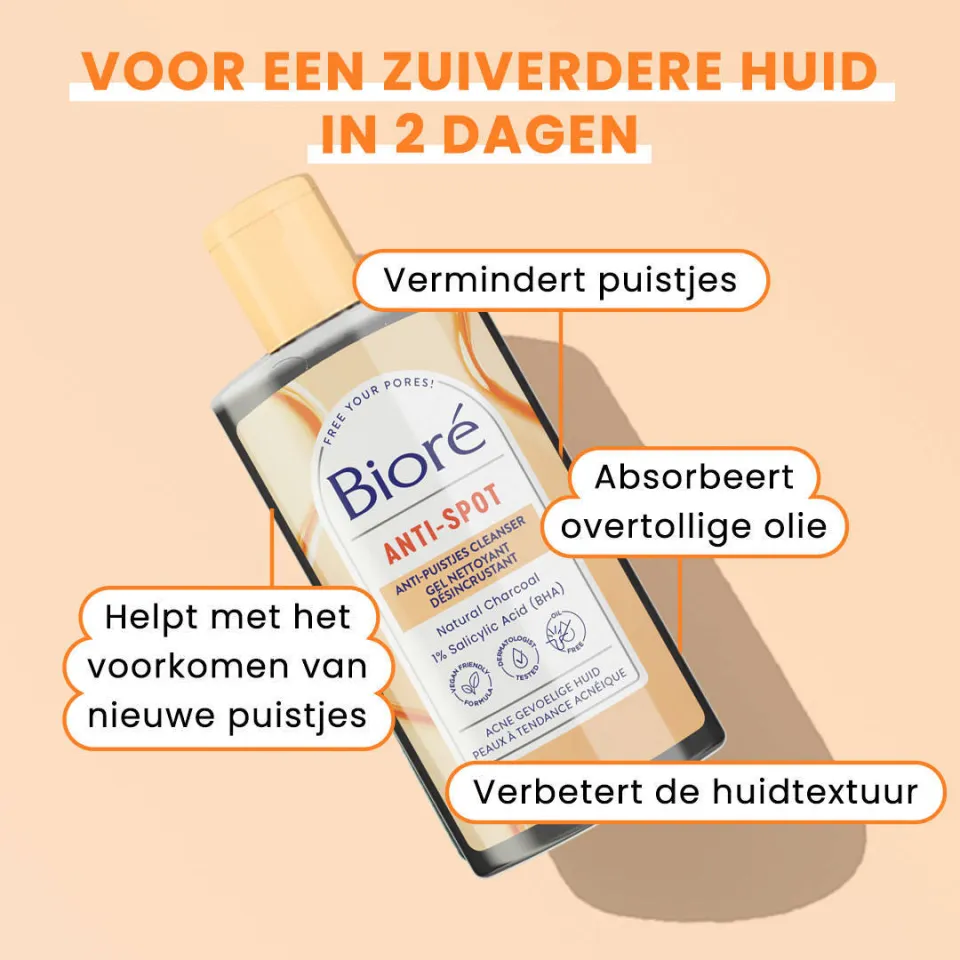 Bioré Anti-Puistjes Cleanser - 200 ml, foto 4