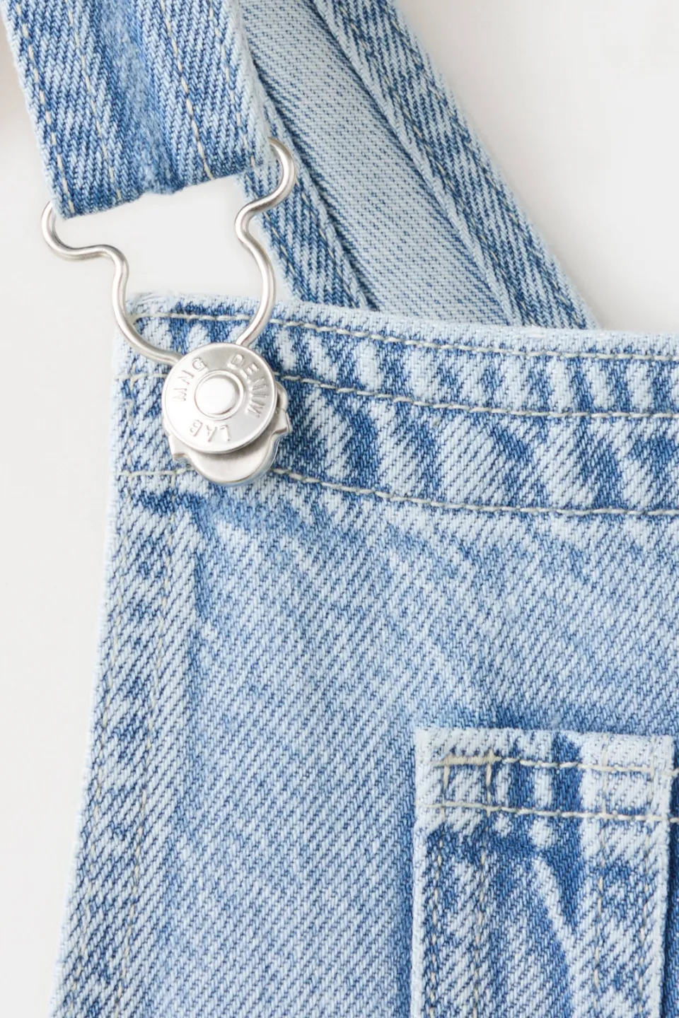 Mango denim straight leg tuinbroek medium blue denim, foto 6