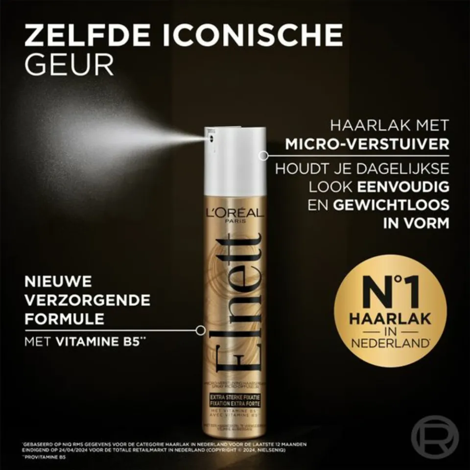L'oréal Elnett haarspray extra sterke fixatie 300 ml, foto 2