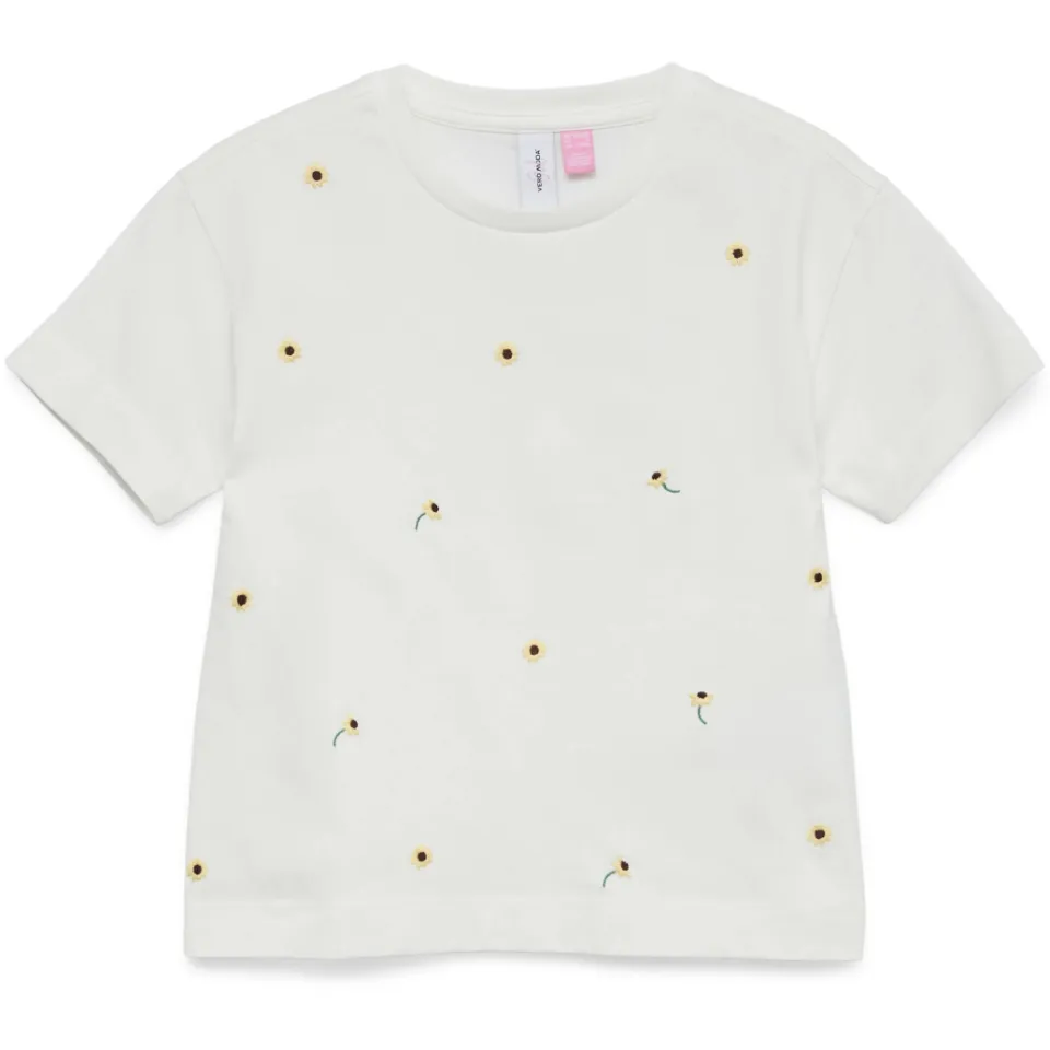 Vero Moda Girl gebloemd T-shirt wit, foto 2