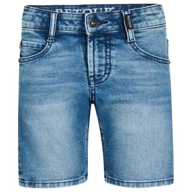 Retour Jeans regular waist short medium blue denim
