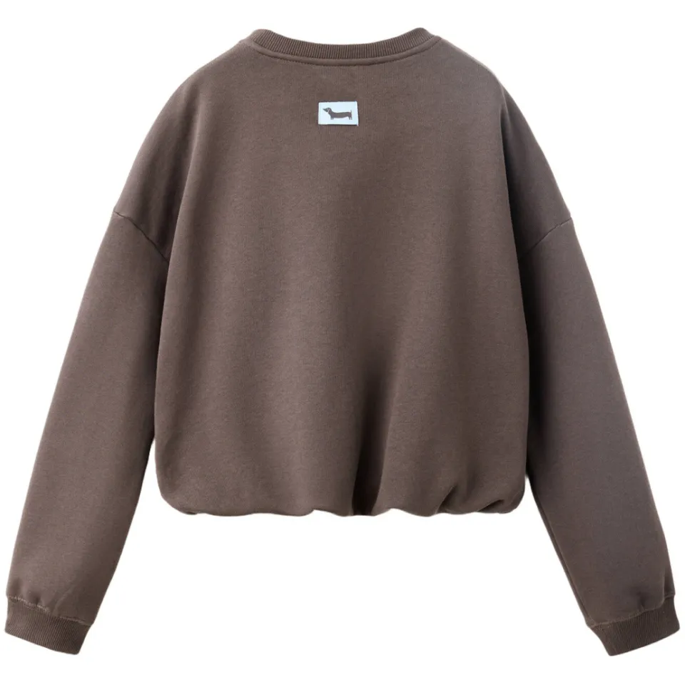 Mango Kids katoenen sweater met tekst - bruin, foto 3