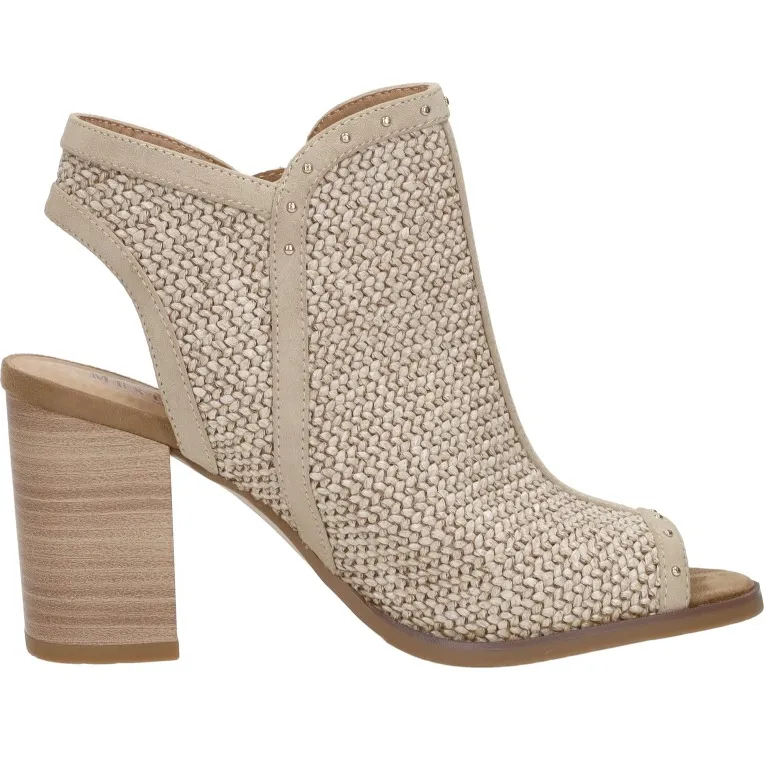 Mustang sandalen hak beige