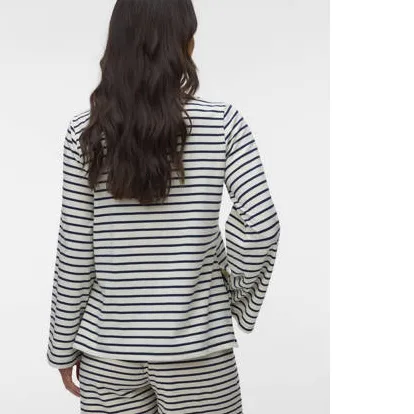 Mamalicious zwangerschaps gestreepte longsleeve donkerblauw ecru/donkerblauw, foto 6