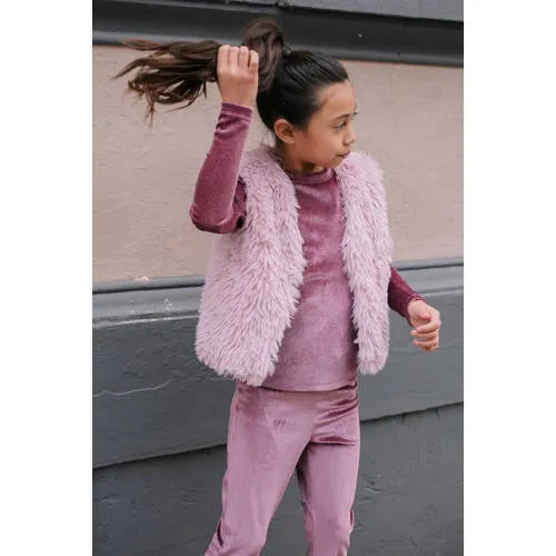 Like Flo fluwelen flared broek paars, foto 3