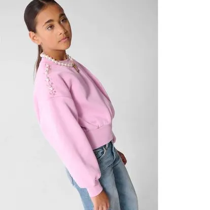 Shoeby regular fit sweater met parels - roze, foto 4