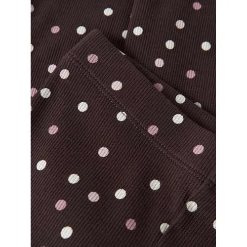 NAME IT MINI flared broek met stippen bruin, foto 3