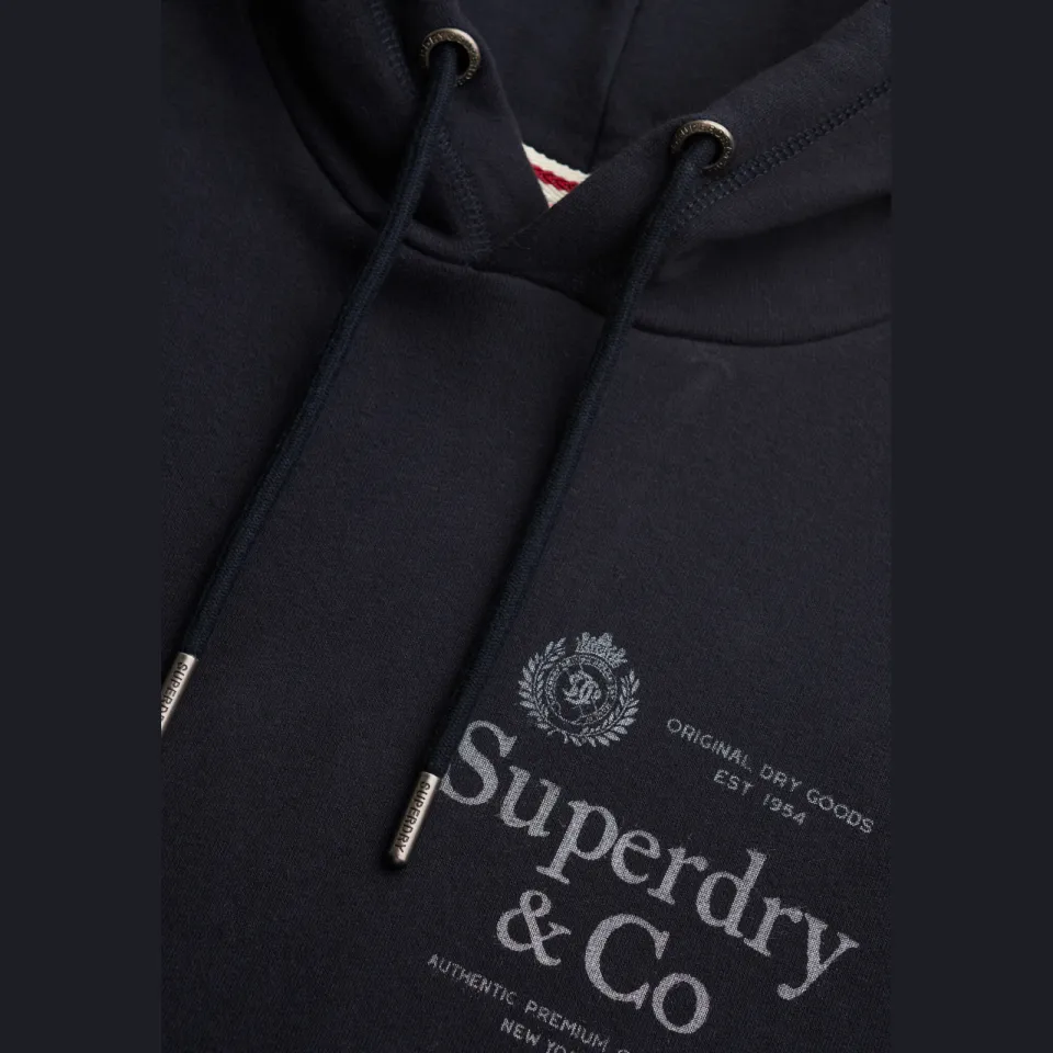 Superdry 1954 COMPANY RELAXED HOOD regular fit hoodie met logo - donkerblauw, foto 7
