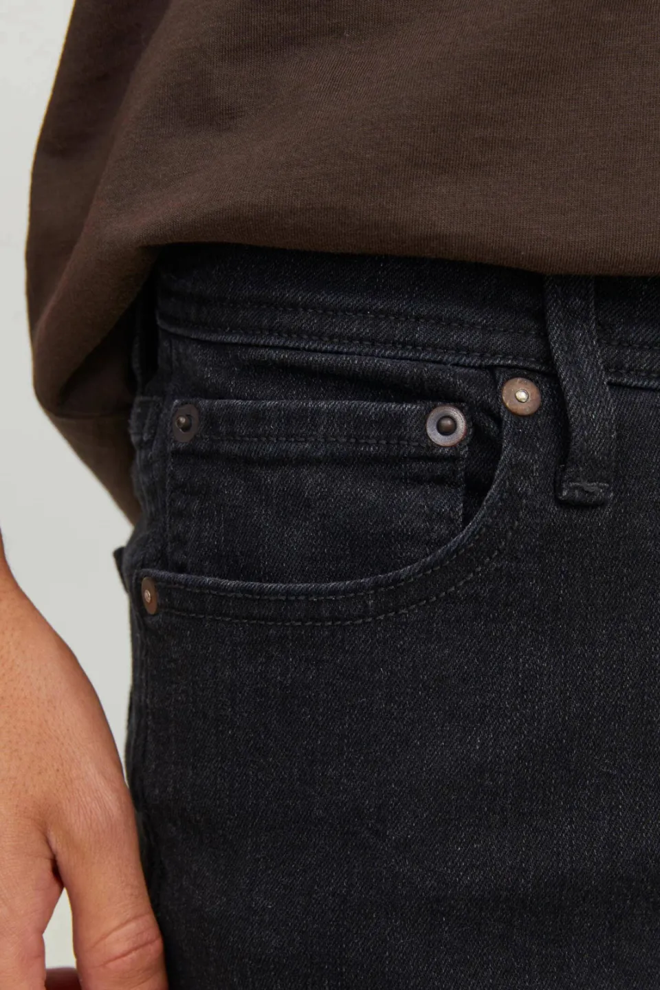 Jack & Jones JEANS INTELLIGENCE slim fit jeans JJIGLENN JJORIGINAL black denim, foto 6