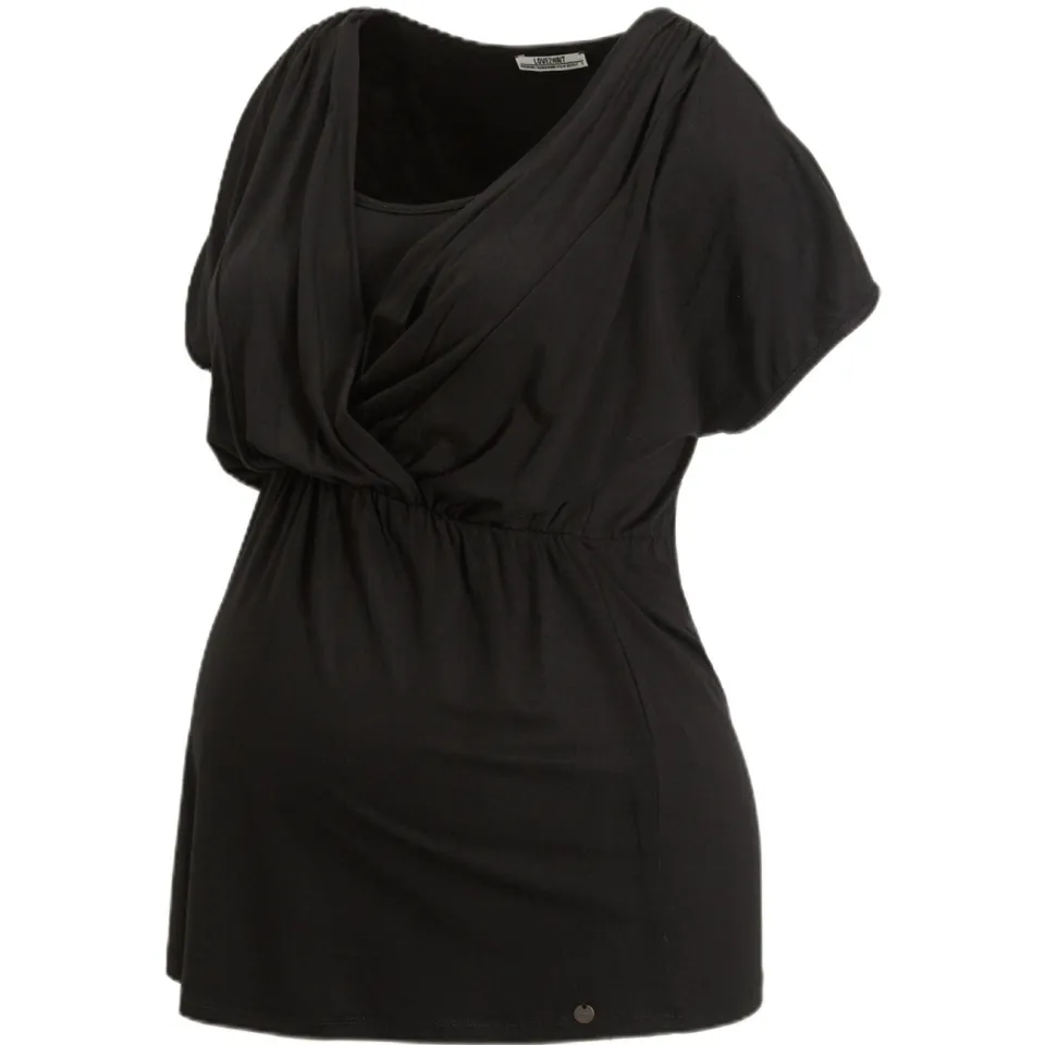 LOVE2WAIT zwangerschaps- en voedings blousetop zwart, foto 2