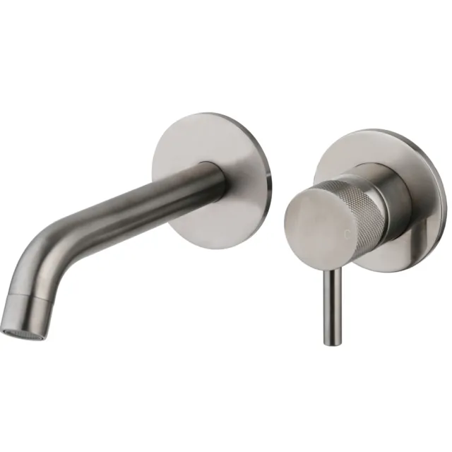Sanilux Newt inbouw wastafelmengkraan gunmetal