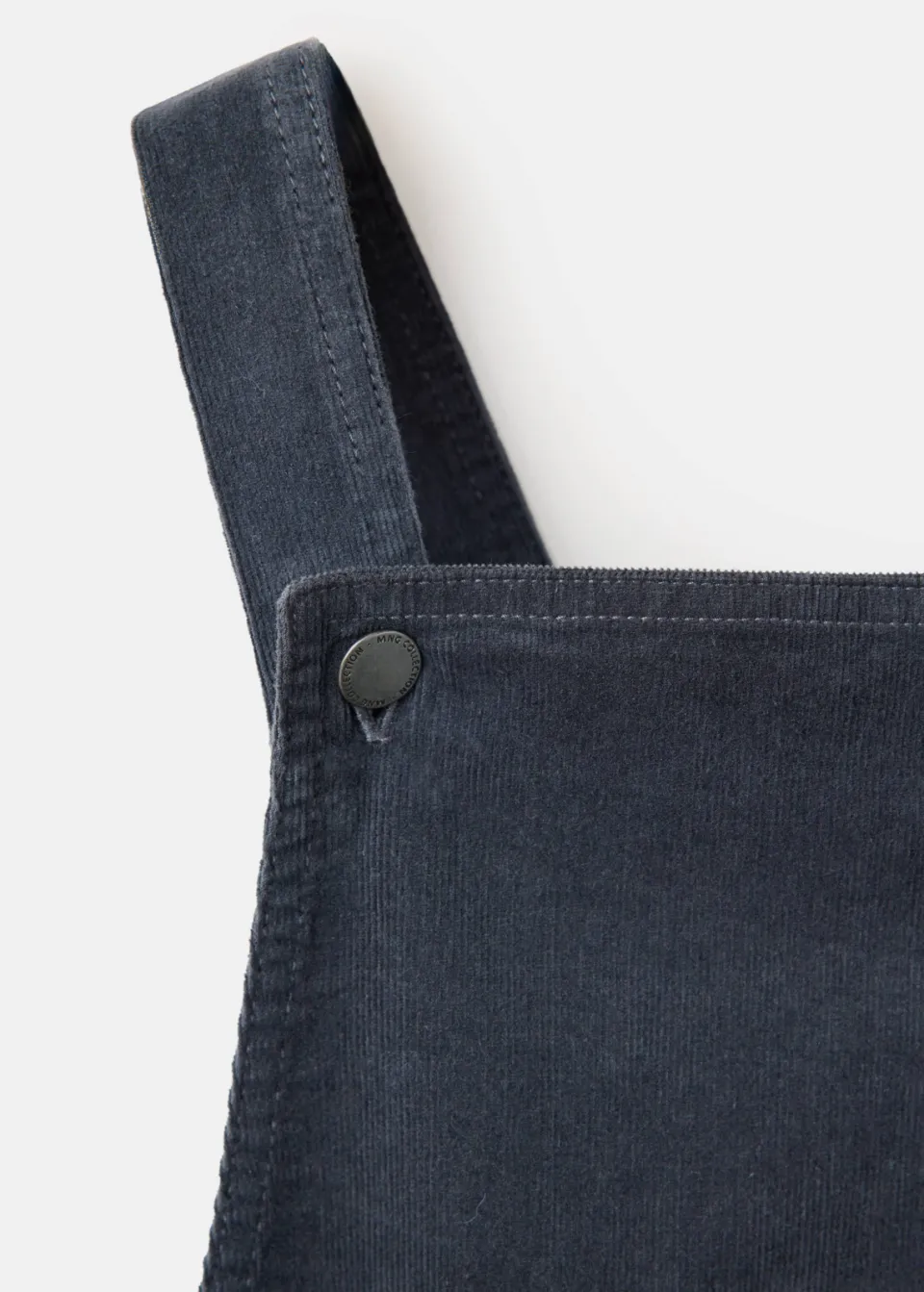 Mango corduroy gebloemde tuinbroek donkerblauw grijs, foto 4