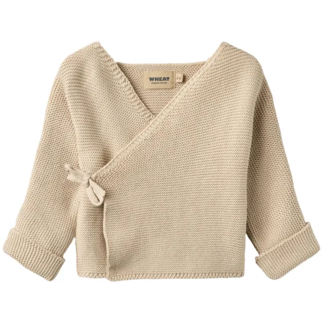 Wheat katoenen gebreid vest - beige