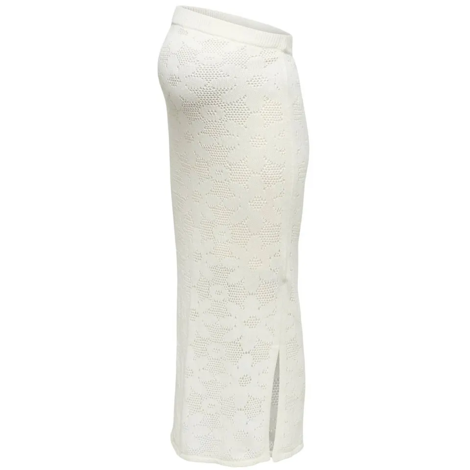 Only MATERNITY Olmisabella gehaakte midirok offwhite, foto 4