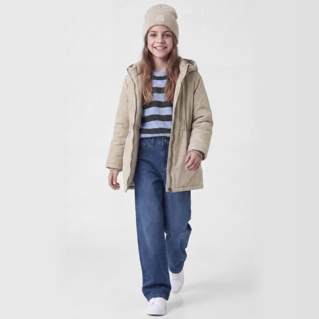 NAME IT KIDS oversized gestreepte trui - blauw Blauw/bruin