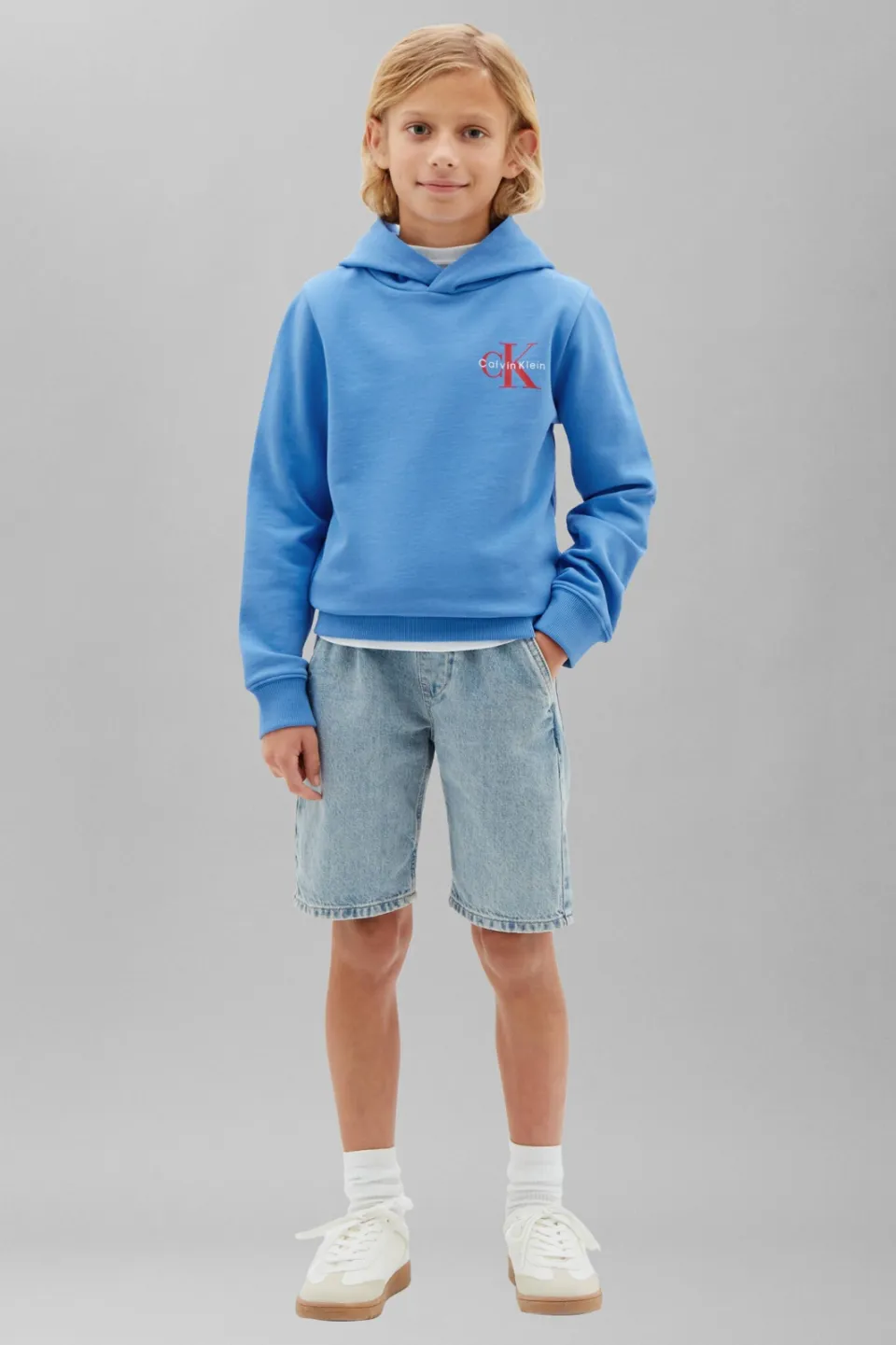 Calvin Klein sweat hoodie met logo - blauw, foto 3